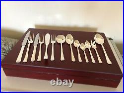 100 Piece Mahogany Canteen Of Quality Dining Cutlery (setting For 8)