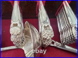 103 Piece Set Vintage 1847 Wm Rogers Silver-Plate Eternally Yours Flatware + Box