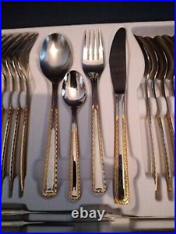 108 Pieces Bestecke SBS Solingen Gold Plated Rostfrei Edelstahl Canteen Cutlery