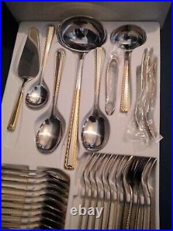 108 Pieces Bestecke SBS Solingen Gold Plated Rostfrei Edelstahl Canteen Cutlery