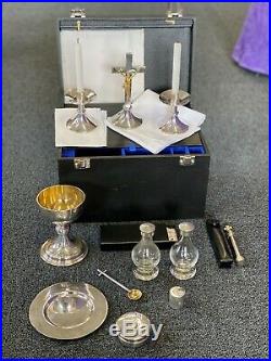 12 Piece Communion Set Stunning Quality Gilded Silver Plate Circa 1950's
