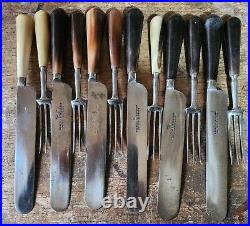 12 Piece Quality Polishe Horn Handled Knives And Forks Westall Richardson