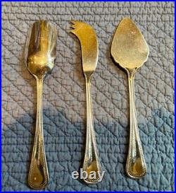 12 Silver Plate Misc Serving, Pickle, Sugar, Ladle, Meat Fork, Cheese Rogers Etc