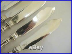 12 piece Antique Sterling Silver Plate Fish Cutlery Ornate Sea Monster Design #2