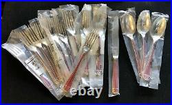 15 Piece Christofle France Silverplate TALISMAN Sienna Brown, rouge in France
