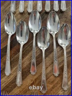 1847 Roger's Bros Ancestral Silver Plate Silverware Lot 54 Pcs