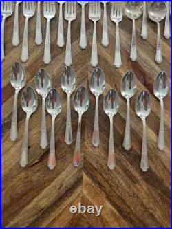 1847 Roger's Bros Ancestral Silver Plate Silverware Lot 54 Pcs