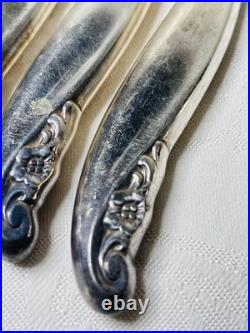 1847 Rogers Bros Vintage Silver Plate Leilani 51 Piece Flatware Set For 8