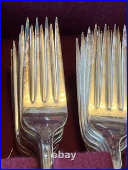 1847 Rogers Brothers 103 Piece Silver Plate 1950 Daffodil Flatware Set Box