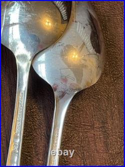 1847 Rogers Brothers 103 Piece Silver Plate 1950 Daffodil Flatware Set Box