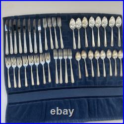1881 Rogers Oneida SURF CLUB Ocean Waves, silverplate flatware 8 Each, 40 Pieces