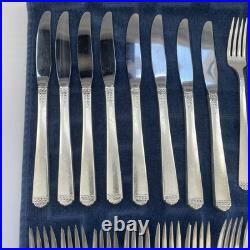 1881 Rogers Oneida SURF CLUB Ocean Waves, silverplate flatware 8 Each, 40 Pieces