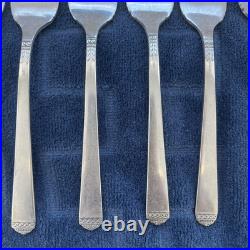 1881 Rogers Oneida SURF CLUB Ocean Waves, silverplate flatware 8 Each, 40 Pieces