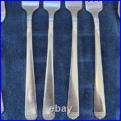 1881 Rogers Oneida SURF CLUB Ocean Waves, silverplate flatware 8 Each, 40 Pieces