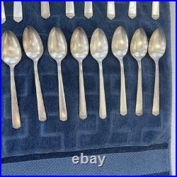 1881 Rogers Oneida SURF CLUB Ocean Waves, silverplate flatware 8 Each, 40 Pieces