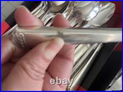 1881 Rogers Oneida SURF CLUB Ocean Waves, silverplate flatware 8 Each, 40 Pieces