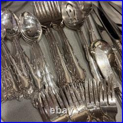 1881 Rogers Oneida Silver Plate Silverware Flatware 52 Piece VINTAGE