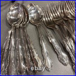 1881 Rogers Oneida Silver Plate Silverware Flatware 52 Piece VINTAGE