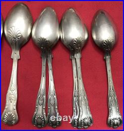 18 Pc KINGS Pattern Silverplated FLATWARE MIX + SERVING PCS Mixed Makers