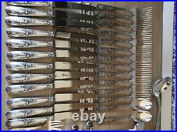 1920 -1983 Orbrille Marly Silver Plated 85 piece cutlery set not Christofle
