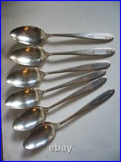 1921 Oneida Silver Plate Grosvenor 46 Piece Flatware Set NAKEN Chicago IL Box