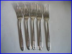 1921 Oneida Silver Plate Grosvenor 46 Piece Flatware Set NAKEN Chicago IL Box