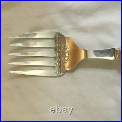 1930s Vintage Silver Plated Fish Servers Utensils Sardine Fork Boxed Faux Bone