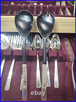 1938, 80 Piece Oneida GRENOBLE flat Ware Set. Complete For 8, Silver Plate