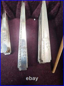 1938, 80 Piece Oneida GRENOBLE flat Ware Set. Complete For 8, Silver Plate