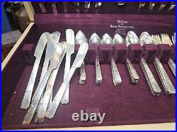 1938, 80 Piece Oneida GRENOBLE flat Ware Set. Complete For 8, Silver Plate