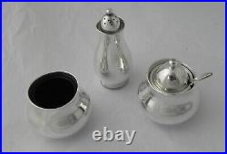 1960's Eric Clements Design Classic Silver Plated 4-piece Condiment / Cruet set