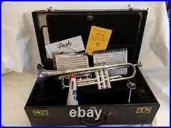 1975 Getzen Eterna Severinsen Trumpet Silver Mendez Mouth Piece Case Paper Work