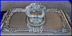 19thc Georgian Old Sheffield Plate 3 Piece Entree Covered Warming Server Dish