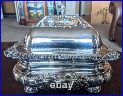 19thc Georgian Old Sheffield Plate 3 Piece Entree Covered Warming Server Dish