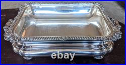 19thc Georgian Old Sheffield Plate 3 Piece Entree Covered Warming Server Dish