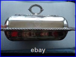 19thc Georgian Old Sheffield Plate 3 Piece Entree Covered Warming Server Dish