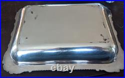 19thc Georgian Old Sheffield Plate 3 Piece Entree Covered Warming Server Dish