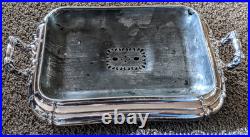 19thc Georgian Old Sheffield Plate 3 Piece Entree Covered Warming Server Dish