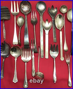 22 Assorted Antique to Vintage Silverplated SERVING PIECES 8 to 15 Mix