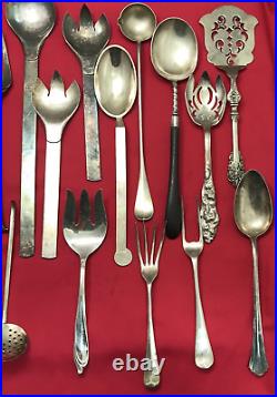22 Assorted Antique to Vintage Silverplated SERVING PIECES 8 to 15 Mix