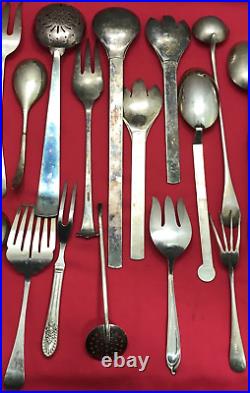 22 Assorted Antique to Vintage Silverplated SERVING PIECES 8 to 15 Mix
