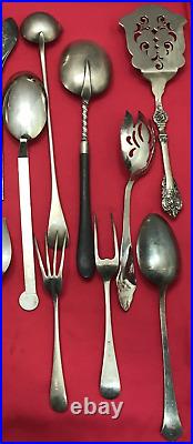 22 Assorted Antique to Vintage Silverplated SERVING PIECES 8 to 15 Mix