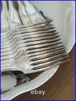 23 Piece Silver Plated Cutlery Set Christofle Vendôme Shell Model
