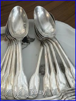 23 Piece Silver Plated Cutlery Set Christofle Vendôme Shell Model