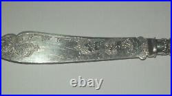 24 PIECE SILVER PLATED CANTEEN OF FISH KNIVES & FORKS PIERCED DECOR in box