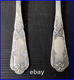 24-Piece Cutlery Set 12 Spoon 12 Fork Silver Plate Art Nouveau
