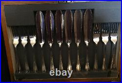 24 Piece Decorative SILVER PLATED Cutlery Fish Cutlery Set With Box