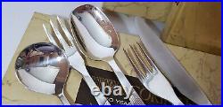 30 Piece Retro Viners Silverplate Corinth Cutlery Set Knives Forks Spoons