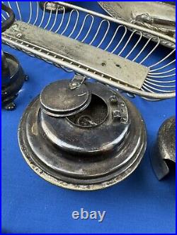 30 SILVER PLATE PIECES 15 Lbs Teapot, Trays, Sugar, Shaker, Chafing Stand, Lids