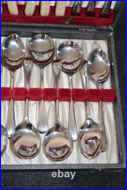 30 piece silver plate cutlery set in original lined box Aberdeen
